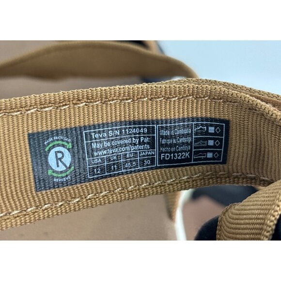 Teva Zymic Mens Stappy Foam Comfort Open Toe Sandals Tan 12 - Picture 6 of 7